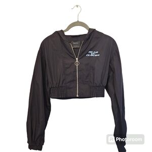 Bershka "head in the clouds" cropped jacket